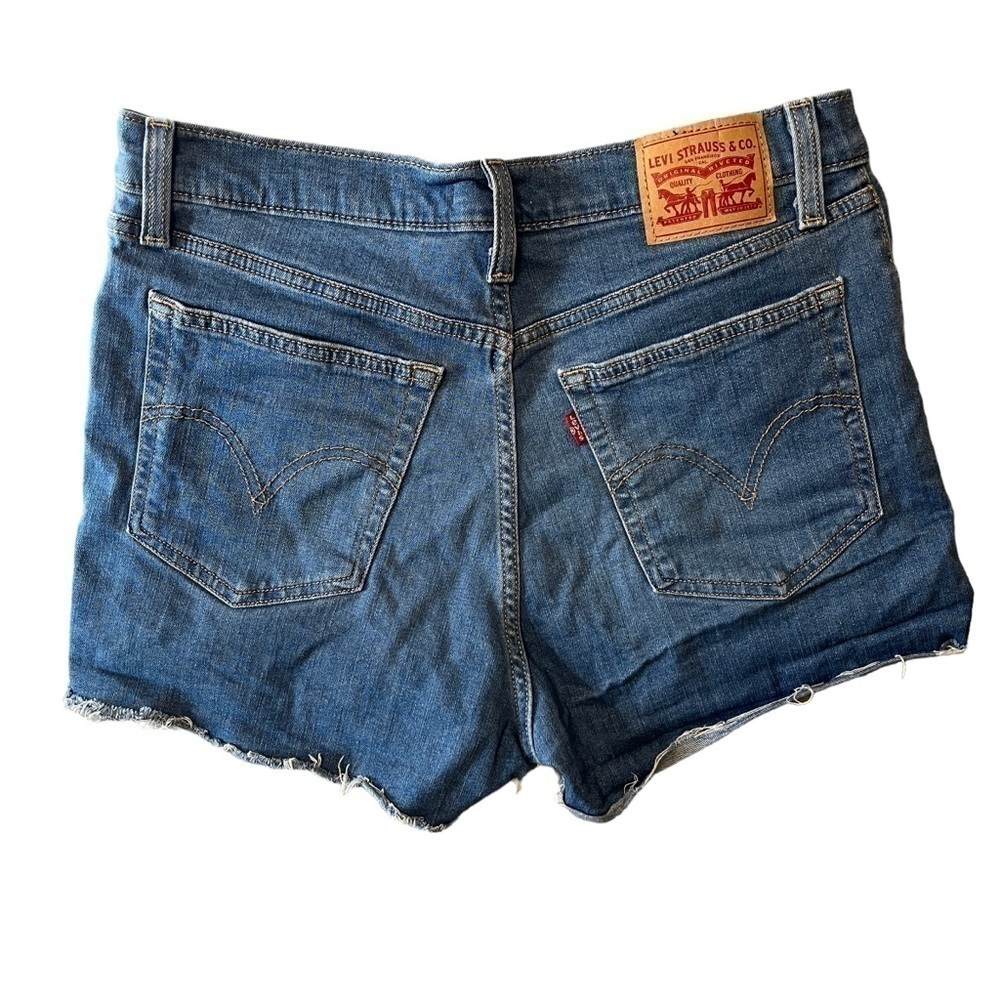 Levi ORIGINAL FIT HIGH RISE WOMEN'S SHORTS High Rise Cutoff. Blue. Size 31. #716 - Picture 4 of 9